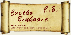 Cvetko Biuković vizit kartica